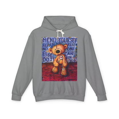 Mend yourself. Repair and renew. No one else can do it for you. - Lightweight Hoodie