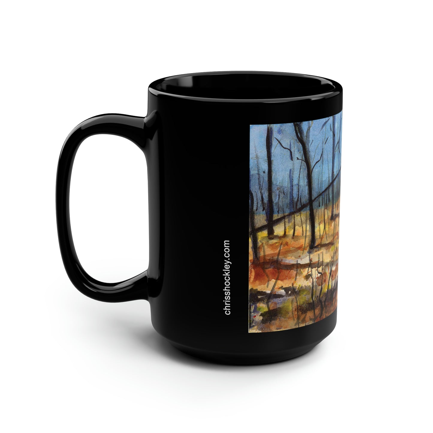 Untitled Landscape 1 - Black Mug, 15oz