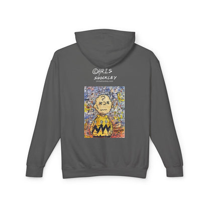 Stitchy Glitchy Brown - Lightweight Hoodie