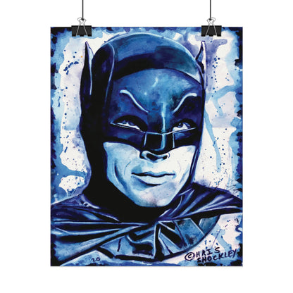 Batman - Textured Watercolor Matte Print