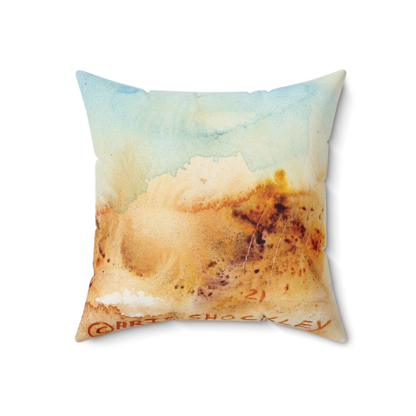 Golden Ghost - Spun Polyester Square Pillow