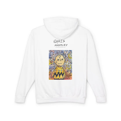 Stitchy Glitchy Brown - Lightweight Hoodie