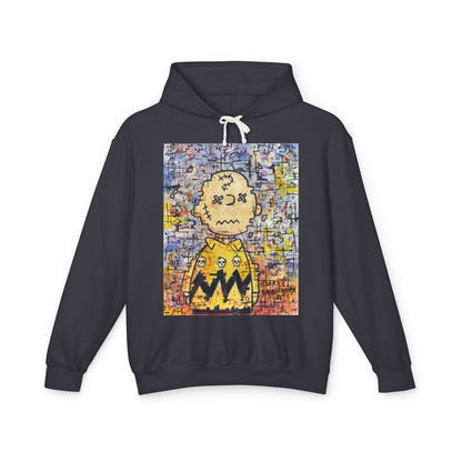 Stitchy Glitchy Brown - Lightweight Hoodie