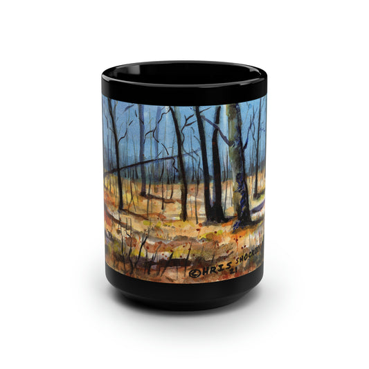 Untitled Landscape 1 - Black Mug, 15oz