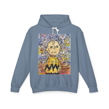 Stitchy Glitchy Brown - Lightweight Hoodie
