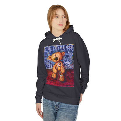 Mend yourself. Repair and renew. No one else can do it for you. - Lightweight Hoodie