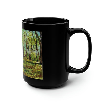 Untitled Landscape 2 - Black Mug, 15oz