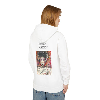 Glitch Bride Lightweight Hooded Sweatshirt - Bride of Frankenstein Design