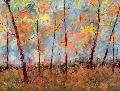 The Muted Flames of Fall - original painting